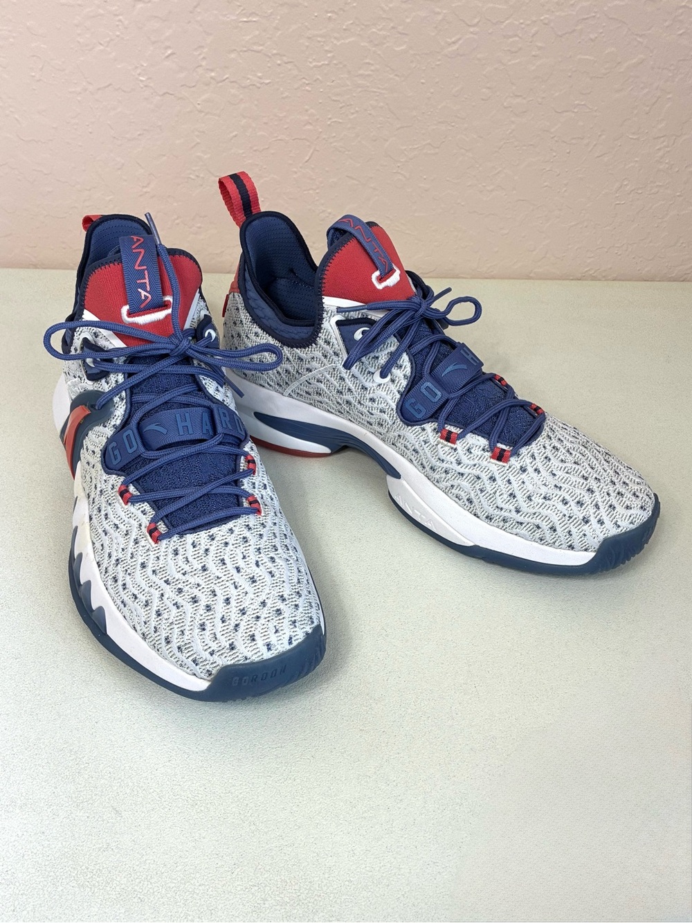 Gordon Hayward Anta GH 2 Low Basketball Shoes  Red White Blue Men’s 14.5